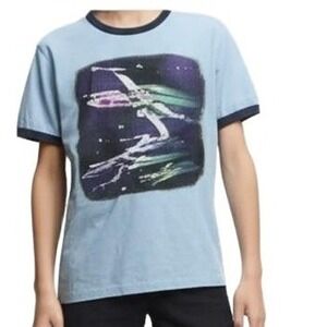 GapKids Junk Food Blue Ringer Boys T-Shirt Large 10 Star Wars‎ Graphic Tee NEW